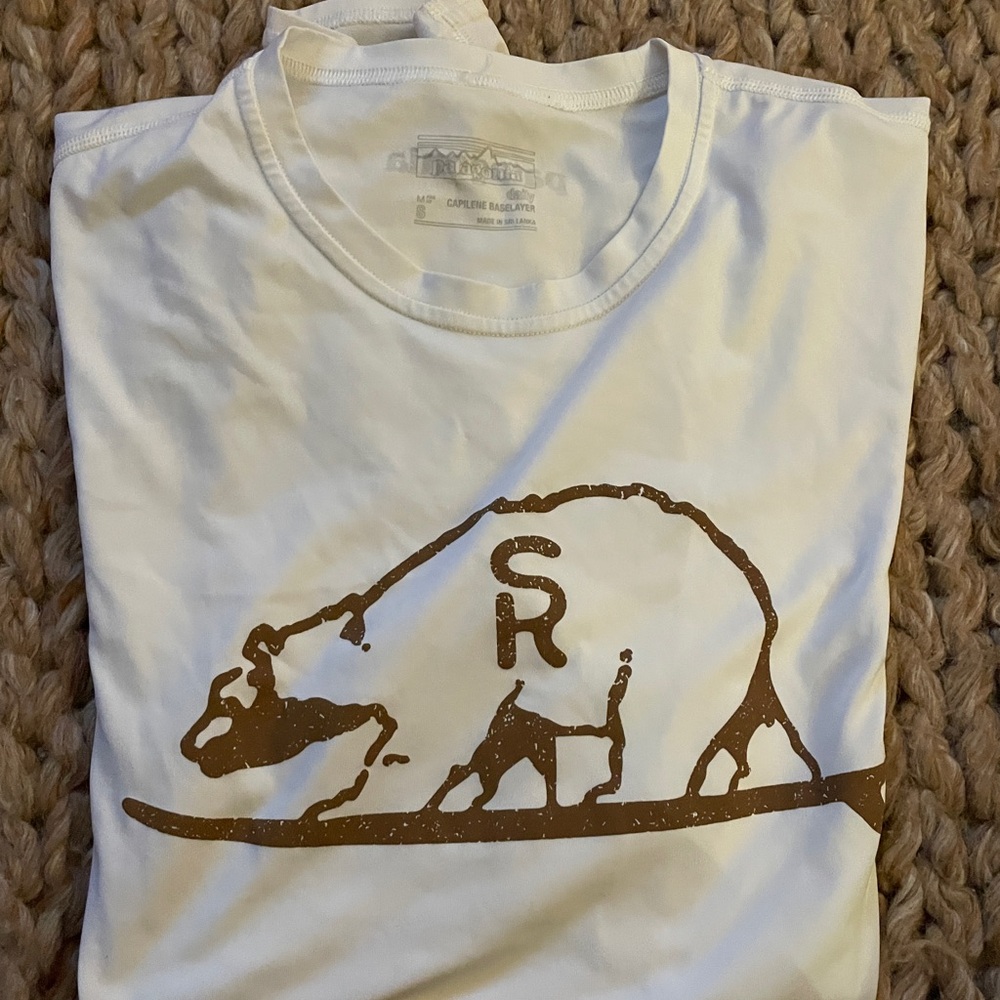 White Patagonia sunshirt from Surf  ranch